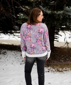 No Ship Drop Ship Romance Blossoms Dolman Top