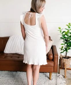 No Ship Drop Ship It's A Whole Vibe Knit Dress In Lovely Ivory