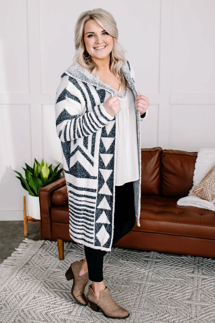No Ship Drop Ship Half Way To Alright Navy & Cream Aztec Cardigan Apparel 13 No Ship Drop Ship Half Way To Alright Navy & Cream Aztec Cardigan Apparel