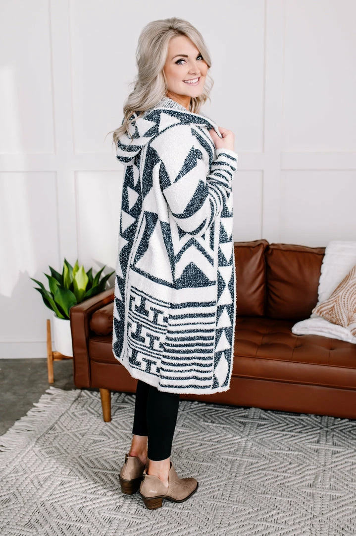 No Ship Drop Ship Half Way To Alright Navy & Cream Aztec Cardigan (GHG-S) 7 No Ship Drop Ship Half Way To Alright Navy & Cream Aztec Cardigan (GHG-S)