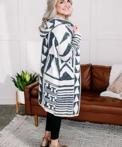 No Ship Drop Ship Half Way To Alright Navy & Cream Aztec Cardigan Apparel 20 No Ship Drop Ship Half Way To Alright Navy & Cream Aztec Cardigan Apparel