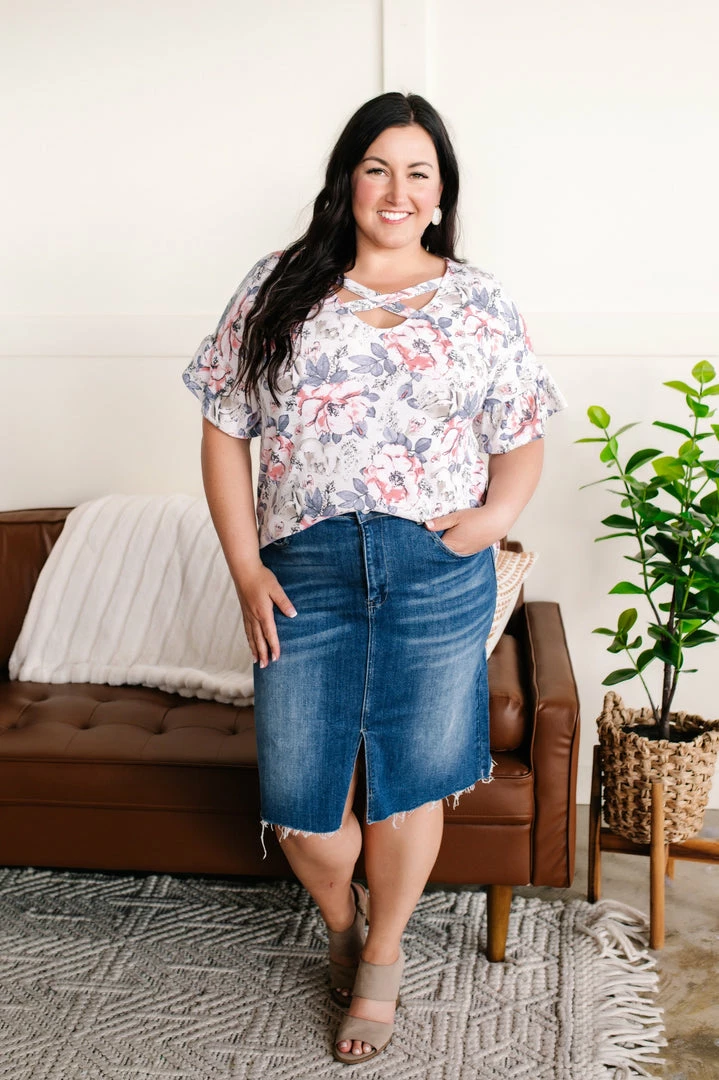 No Ship Drop Ship Apparel Hearts A Flutter Floral Criss Cross Top In Soft Pastels 3 No Ship Drop Ship Apparel Hearts A Flutter Floral Criss Cross Top In Soft Pastels