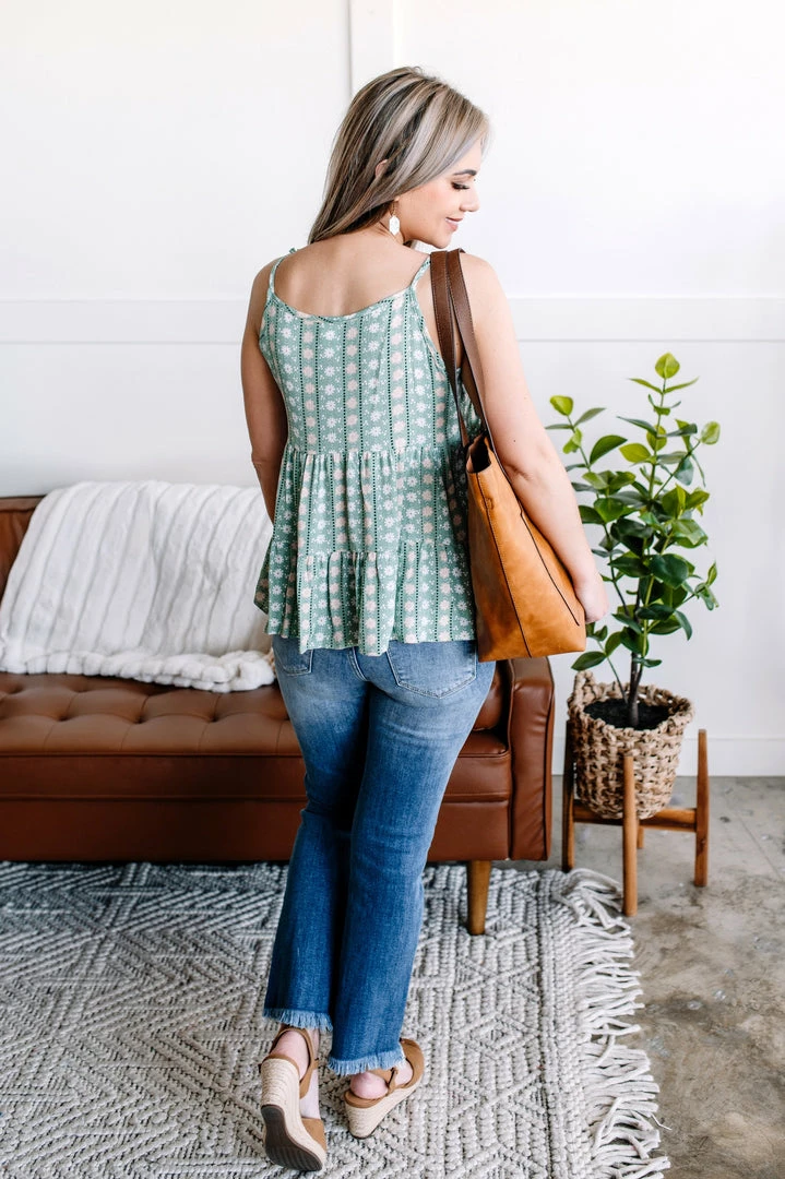 No Ship Drop Ship Apparel In The Garden Floral Tie Shoulder Tiered Top 4 No Ship Drop Ship Apparel In The Garden Floral Tie Shoulder Tiered Top