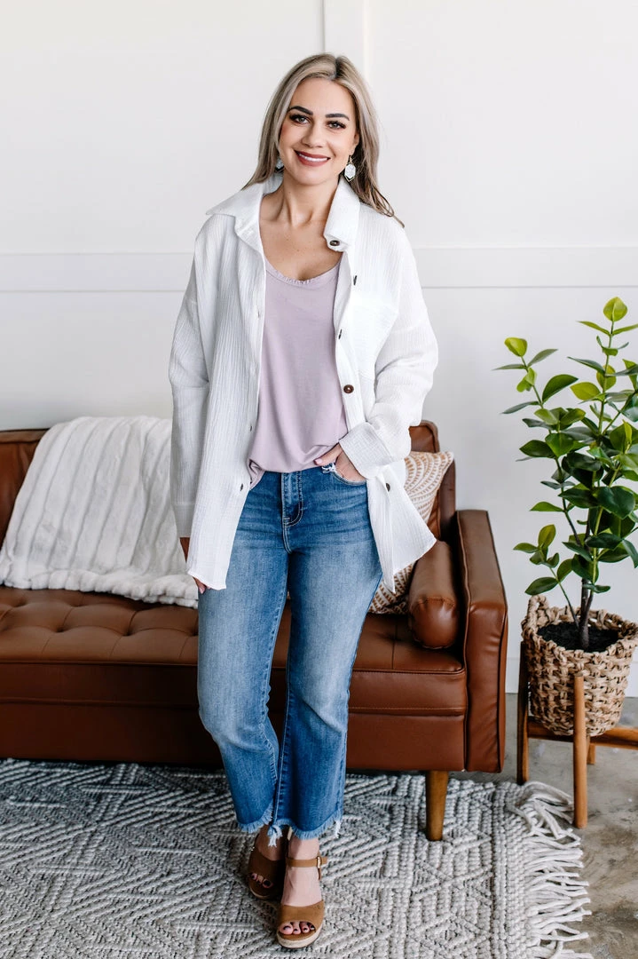 No Ship Drop Ship Light Of My Life Button Down Top In White 2 No Ship Drop Ship Light Of My Life Button Down Top In White