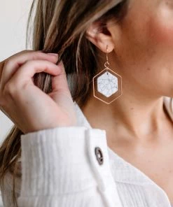 No Ship Drop Ship Close To You Hexagon Earrings