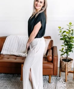 No Ship Drop Ship Show You Off Linen Blend Pants In Natural Apparel