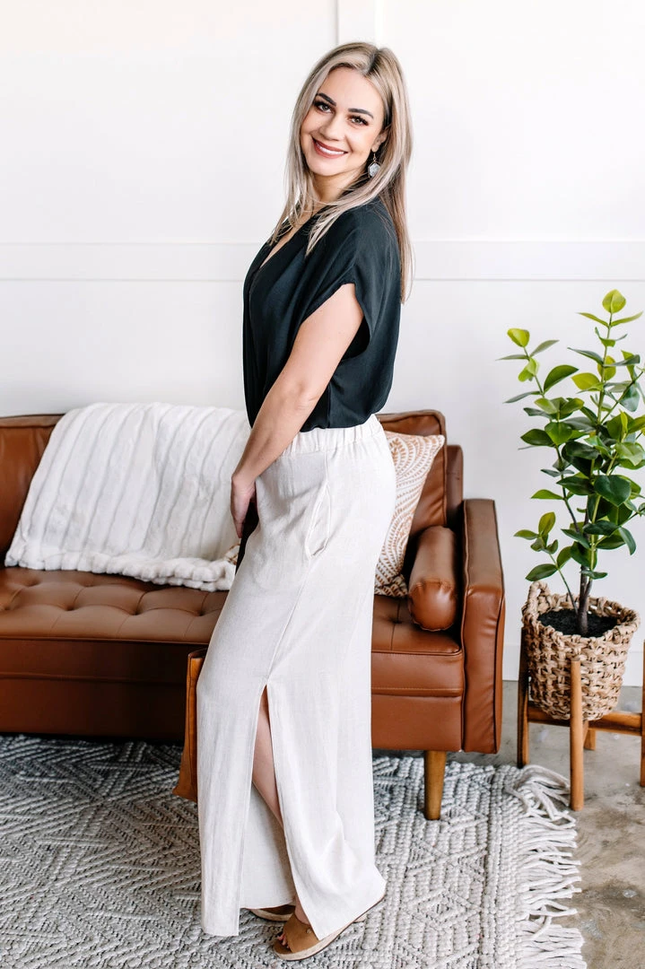 No Ship Drop Ship Show You Off Linen Blend Pants In Natural Apparel 1 No Ship Drop Ship Show You Off Linen Blend Pants In Natural Apparel