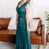 No Ship Drop Ship Apparel To The Other Side Maxi Dress In Hunter Green