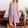 No Ship Drop Ship Rise Above Tiered Floral Midi Dress In Lilac Apparel