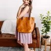 No Ship Drop Ship Almond Brown Joy Susan Tote Handbag
