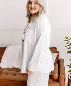 No Ship Drop Ship Light Of My Life Button Down Top In White 12 No Ship Drop Ship Light Of My Life Button Down Top In White