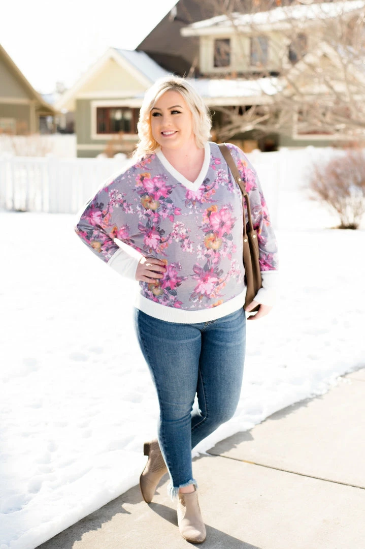 No Ship Drop Ship Romance Blossoms Dolman Top 4 No Ship Drop Ship Romance Blossoms Dolman Top