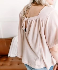 No Ship Drop Ship On The List Square Neck Top In Oatmeal