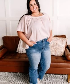 No Ship Drop Ship Out With The Old, In With The Blue Cropped Flare Jeans By Risen Apparel