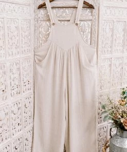 No Ship Drop Ship Jump, For My Love Overalls In Oatmeal (GHG-S) GHG- Shop Singles