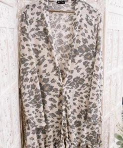 No Ship Drop Ship Apparel Running Wild Subtle Animal Print Cardigan