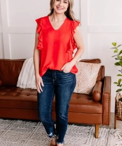 No Ship Drop Ship Ruffled Around The Edges In Tomato 8 No Ship Drop Ship Ruffled Around The Edges In Tomato