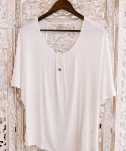 No Ship Drop Ship Taking It Back Lace Top In White Apparel