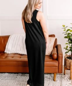 No Ship Drop Ship Apparel Riding Into The Sunset Textured Black Maxi Dress