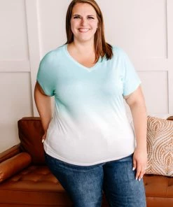 No Ship Drop Ship Fade Away Dip Dyed Tee In Aqua 7 No Ship Drop Ship Fade Away Dip Dyed Tee In Aqua