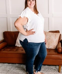 No Ship Drop Ship Pull It Together Ruffle Blouse In Clean White Apparel 10 No Ship Drop Ship Pull It Together Ruffle Blouse In Clean White Apparel