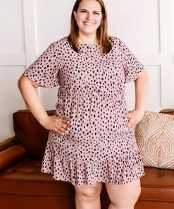 No Ship Drop Ship It's Wild Out There Animal Print Dress In Mauve