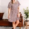 No Ship Drop Ship It's Wild Out There Animal Print Dress In Mauve (GHG-S)