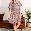 No Ship Drop Ship It's Wild Out There Animal Print Dress In Mauve