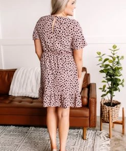 No Ship Drop Ship It's Wild Out There Animal Print Dress In Mauve (GHG-S)