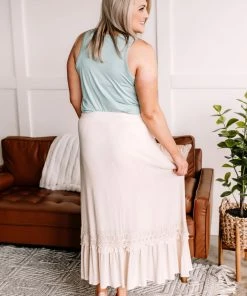 No Ship Drop Ship Walk Softly Scoop Neck Tank Top In Aqua Mist