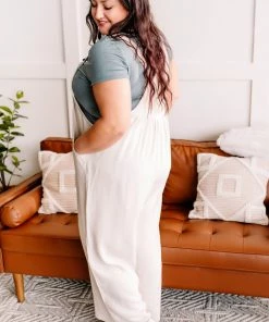 No Ship Drop Ship Jump, For My Love Overalls In Oatmeal (GHG-S) GHG- Shop Singles