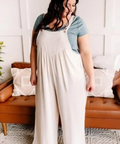 No Ship Drop Ship Jump, For My Love Overalls In Oatmeal (GHG-S) GHG- Shop Singles