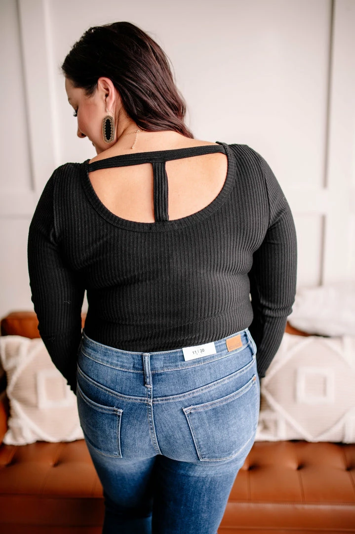 No Ship Drop Ship Rock Your Bodysuit In Black Ribbed Knit 2 No Ship Drop Ship Rock Your Bodysuit In Black Ribbed Knit