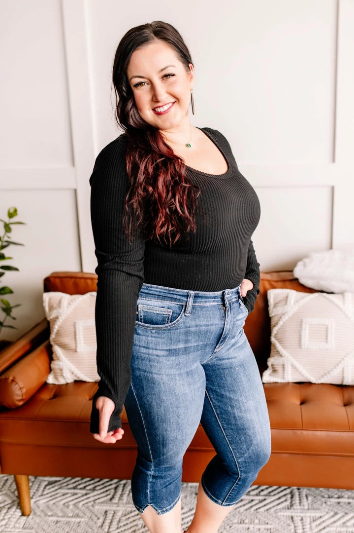 No Ship Drop Ship Rock Your Bodysuit In Black Ribbed Knit 6 No Ship Drop Ship Rock Your Bodysuit In Black Ribbed Knit