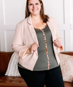 No Ship Drop Ship A Tad Bit Wild Blazer In Champagne