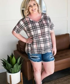 No Ship Drop Ship Don't Make Me Plaid Top Tops