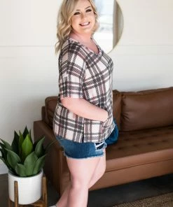 No Ship Drop Ship Don't Make Me Plaid Top Tops