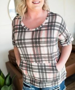 No Ship Drop Ship Don't Make Me Plaid Top Tops