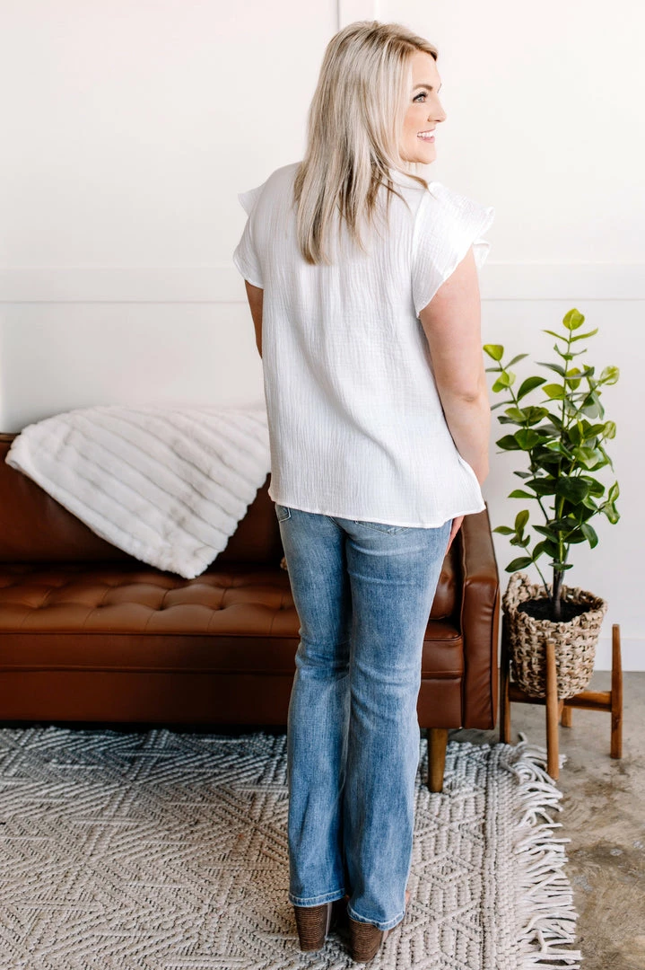 No Ship Drop Ship In The Wind Flutter Top In Fresh White 7 No Ship Drop Ship In The Wind Flutter Top In Fresh White