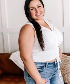 No Ship Drop Ship Pick Up Line Ruched Top In White Apparel 17 No Ship Drop Ship Pick Up Line Ruched Top In White Apparel