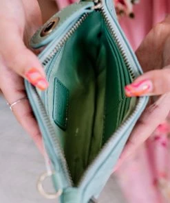 No Ship Drop Ship See You Soon Clutch In Sea Glass By Joy Susan Apparel