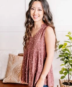 No Ship Drop Ship Apparel At A Crossroad Babydoll Top In Rose Florals