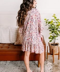 No Ship Drop Ship Waiting For You Kimono In Romantic Florals