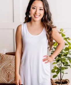 No Ship Drop Ship Instant Classic Tank Top In Crisp White