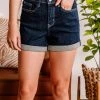 No Ship Drop Ship Apparel Everyday Classic Cuffed Shorts By Judy Blue