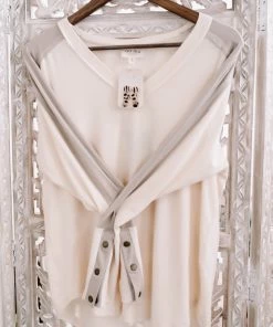 No Ship Drop Ship Snap To It Top In Vintage Seashell (GHG-S)