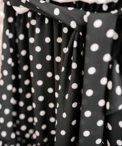 No Ship Drop Ship Apparel Chasing Skirts In Black Polkadots