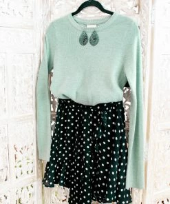 No Ship Drop Ship Chasing Skirts In Black Polkadots (GHG-S) 41 No Ship Drop Ship Chasing Skirts In Black Polkadots (GHG-S)