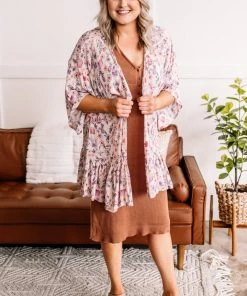 No Ship Drop Ship Waiting For You Kimono In Romantic Florals