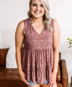 No Ship Drop Ship Apparel At A Crossroad Babydoll Top In Rose Florals